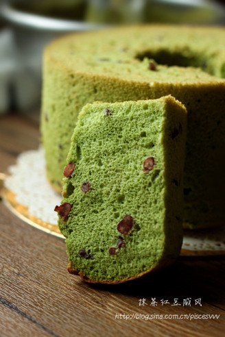 Matcha Red Bean Chiffon recipe