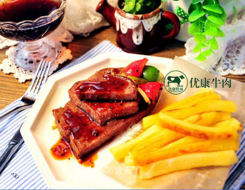 You Kang Steak with French Fries, Let You Re-experience The Feeling of A First Kiss! recipe