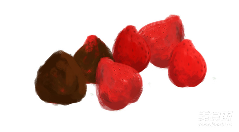 Hand-painted Recipe: Strawberry Daifuku Eat More at The Beginning of Spring recipe