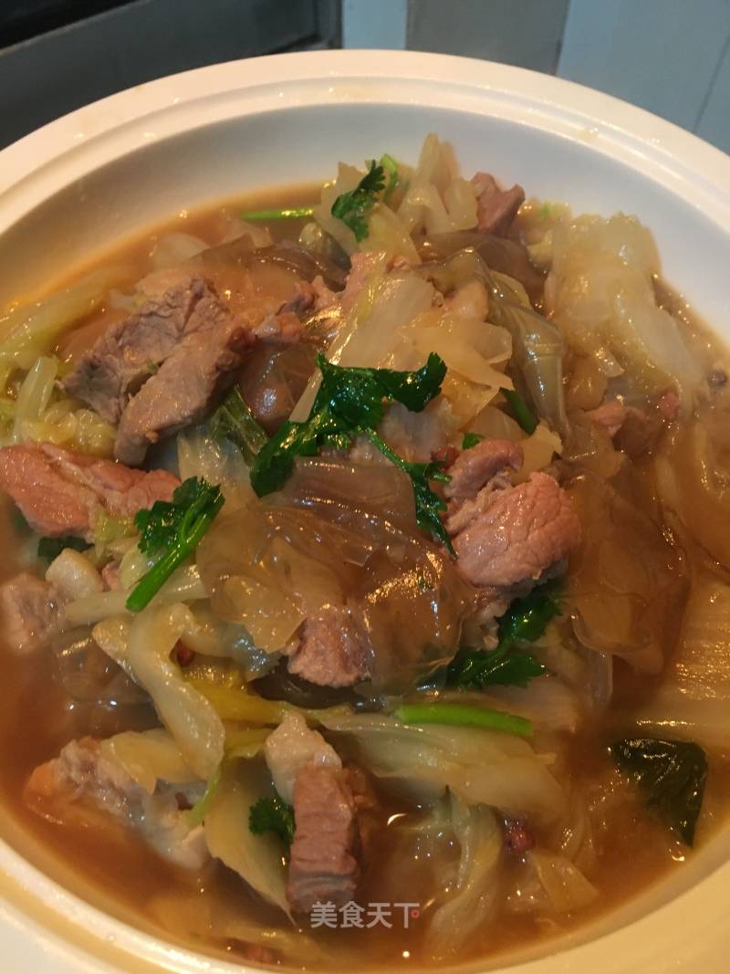 Stewed Chinese Cabbage with Pork and Pork Fenpi