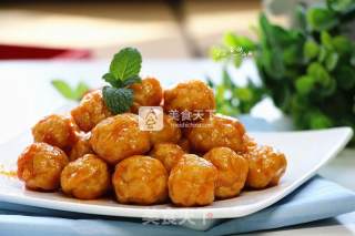 Chicken Balls with Orange Sauce recipe