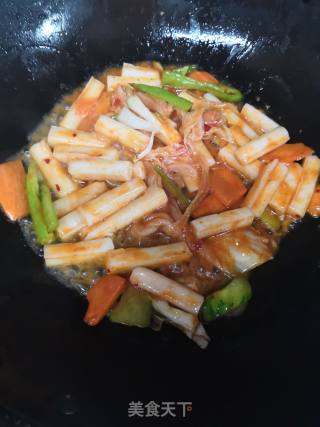 Kimchi Fried Rice Cake recipe