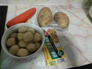 Warm Food-curry Potato Fish Ball recipe