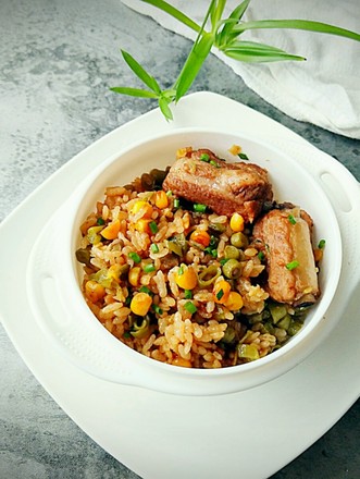 Braised Rice with Ribs and Corn