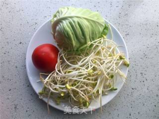 Stir-fried Cabbage with Tomato and Bean Sprouts recipe