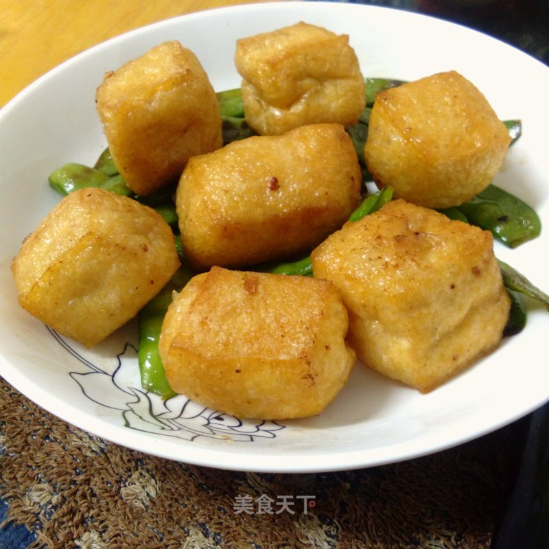 Fried Tofu with Snow Peas recipe