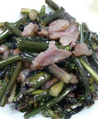 Stir-fried Bacon with Seaweed Moss recipe