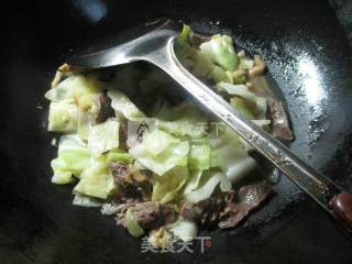 Stir-fried Cabbage with Beef and Mustard recipe