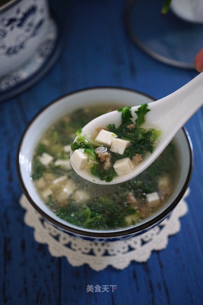 #春食野菜香# Shepherd's Purse Tofu Soup recipe