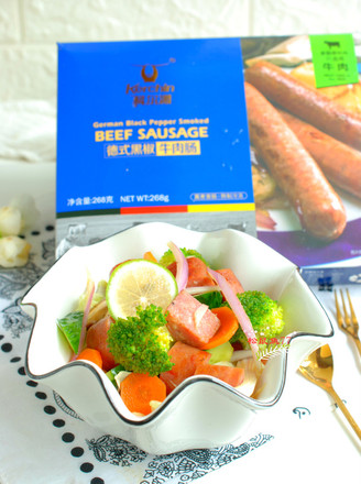 Beef Sausage Light Salad recipe