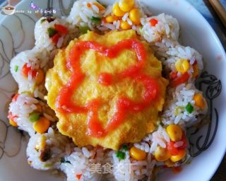 Creative Recipe for Children-flower Fried Rice recipe