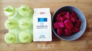 Milk Dragon Fruit Popsicle recipe