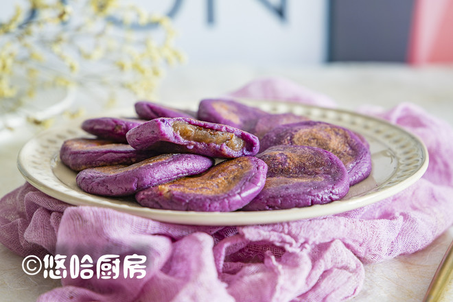 Milky Purple Sweet Potato Glutinous Rice Cake recipe