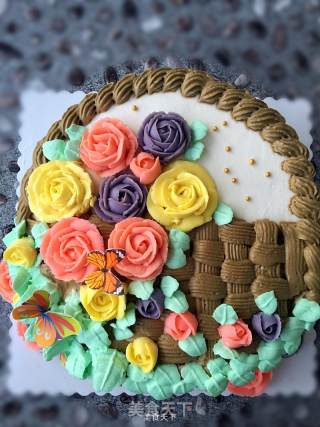 Flower Basket Cake recipe