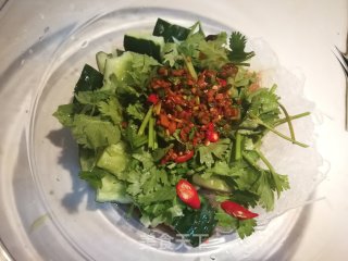 Cucumber and Coriander Mixed with Vermicelli recipe