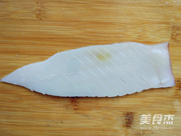 Fried Squid Flower with Onion recipe