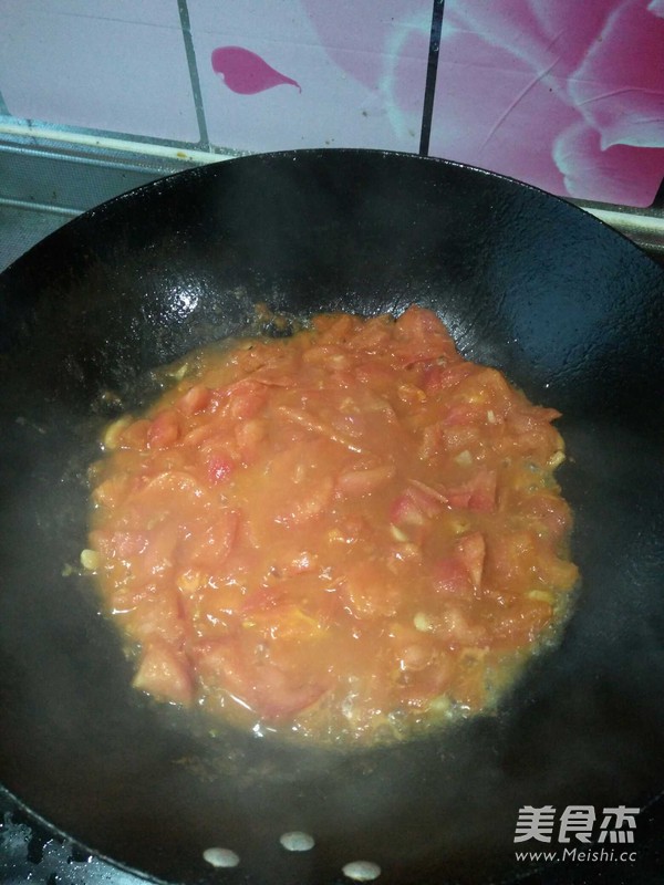 Cheese Rice Cake with Tomato Sauce recipe
