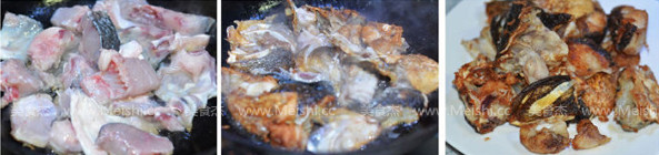 Fried Fish Head with Green Pepper recipe