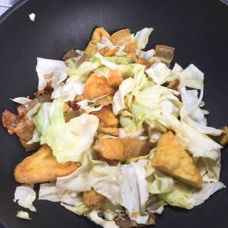 Roasted Tofu with Bacon and Cabbage recipe