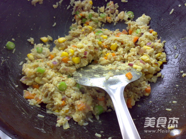 Curry Wet Fried Rice recipe