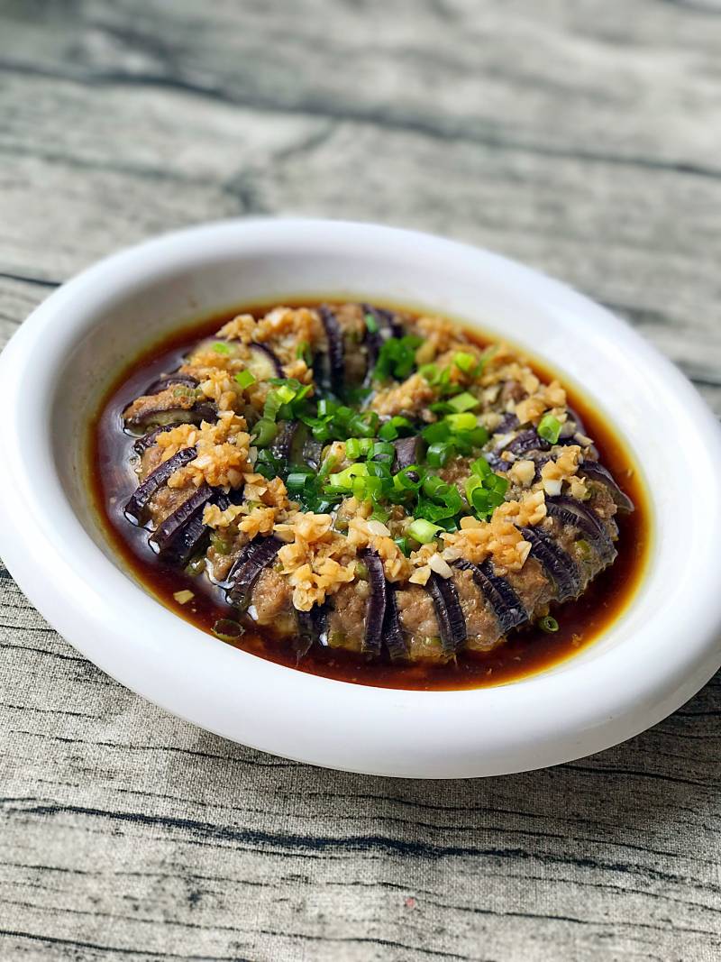 Tasty Garlic Steamed Eggplant Box recipe