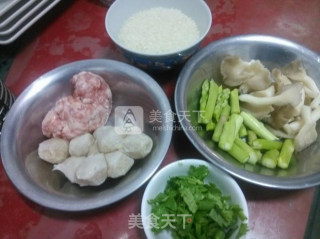 Asparagus Fish Ball Porridge recipe