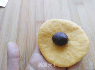 #柏翠大赛#imitation Pumpkin Bean Paste Bread recipe