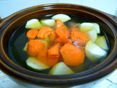 Yam Squash and Pork Ribs Soup recipe