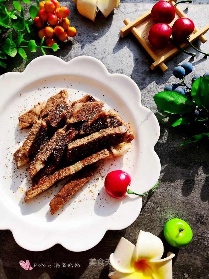 Black Pepper Flavored Air Fried Steak recipe