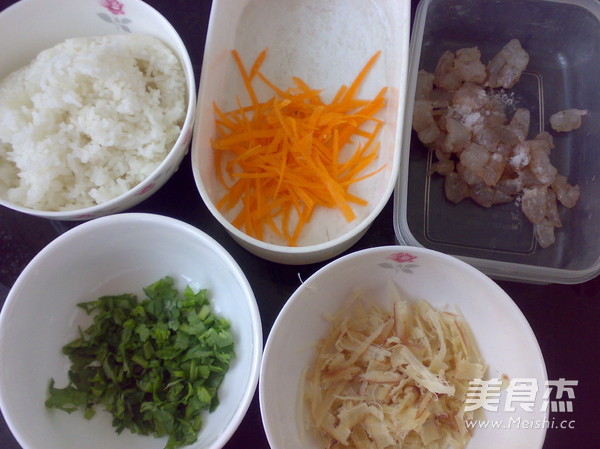 Squid Shredded Shrimp Fried Rice recipe