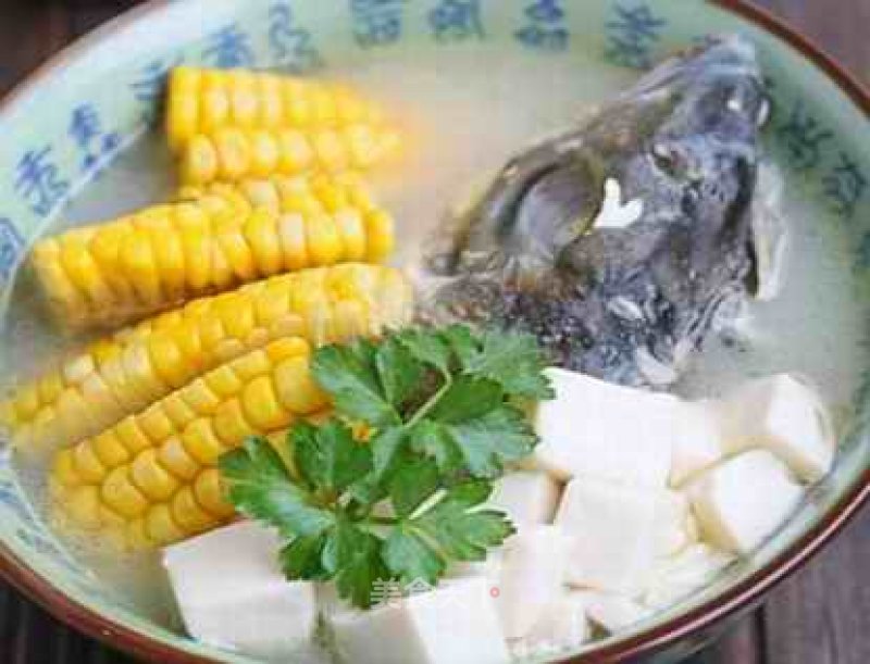 Corn Fish Head Tofu Soup recipe