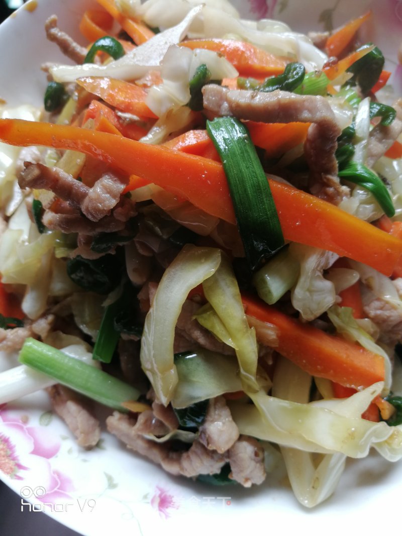 Stir-fried Shredded Pork with Green Pepper and Kimchi recipe