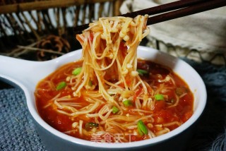 Enoki Mushroom in Tomato Sauce recipe