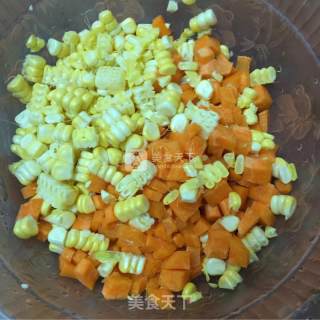 Stir-fried Minced Pork with Corn and Carrot recipe