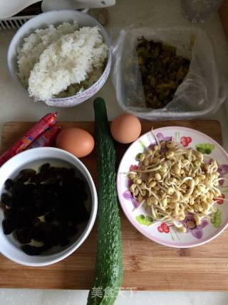 Fried Rice with Pickled Vegetables, Ham and Egg recipe