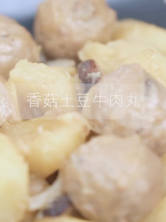 Mushroom Potato Beef Balls recipe