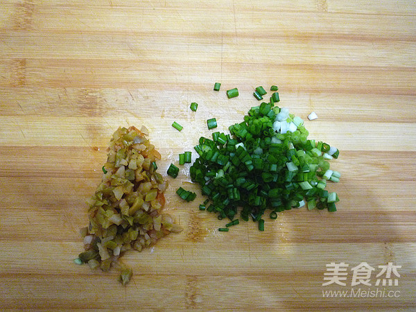 Steamed Tofu with Mustard and Minced Pork recipe