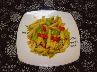 Double Bamboo Shoots in Oyster Sauce (how to Remove The Astringency of Fresh Bamboo Shoots) recipe