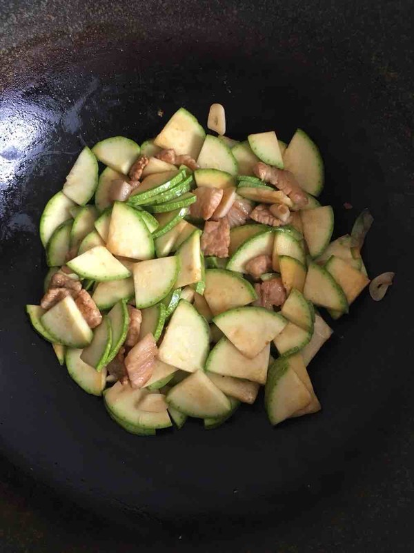 Zucchini Fried Pork recipe