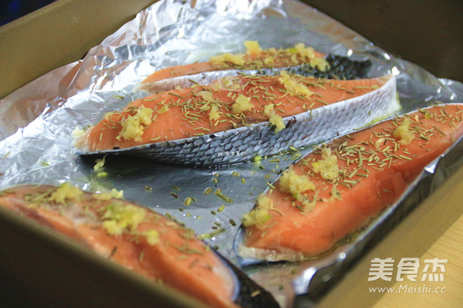 Rosemary Grilled Salmon Steak recipe