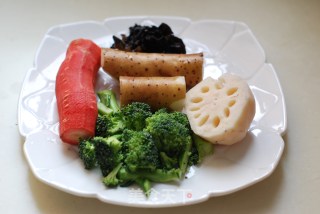 [new Year Dishes Sharing 1]·lotus Pond Suying——[seasonal Vegetables Soaked in Abalone Sauce] recipe