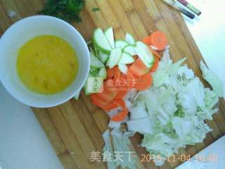 Fried Noodle with Vegetable and Egg recipe