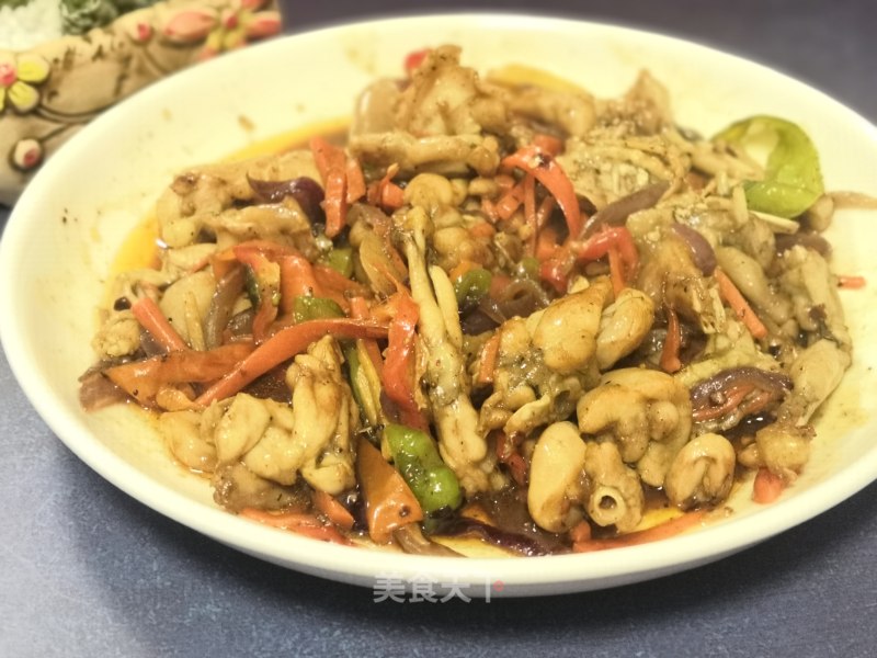 Stir-fried Bullfrog with Red Pepper recipe