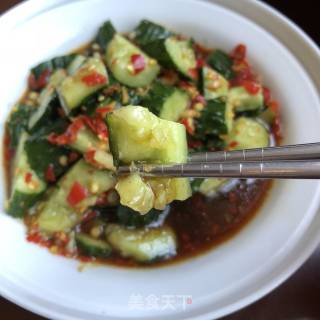 Sour and Spicy Appetizing Cucumber recipe