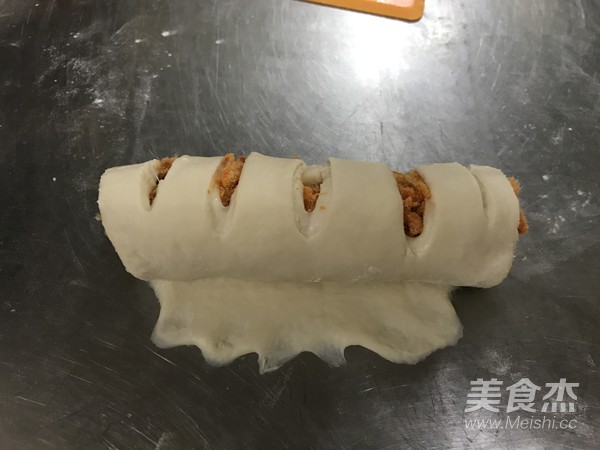 Pork Floss Sausage Buns recipe