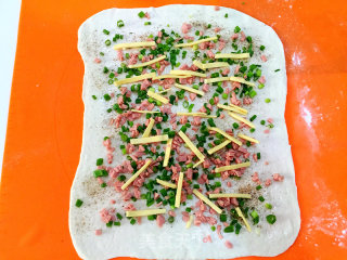 Cheese, Ham and Scallion Pancakes recipe