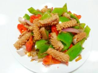 Fried Squid with Double Pepper recipe