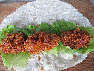 Fried Small River Prawn Burrito recipe