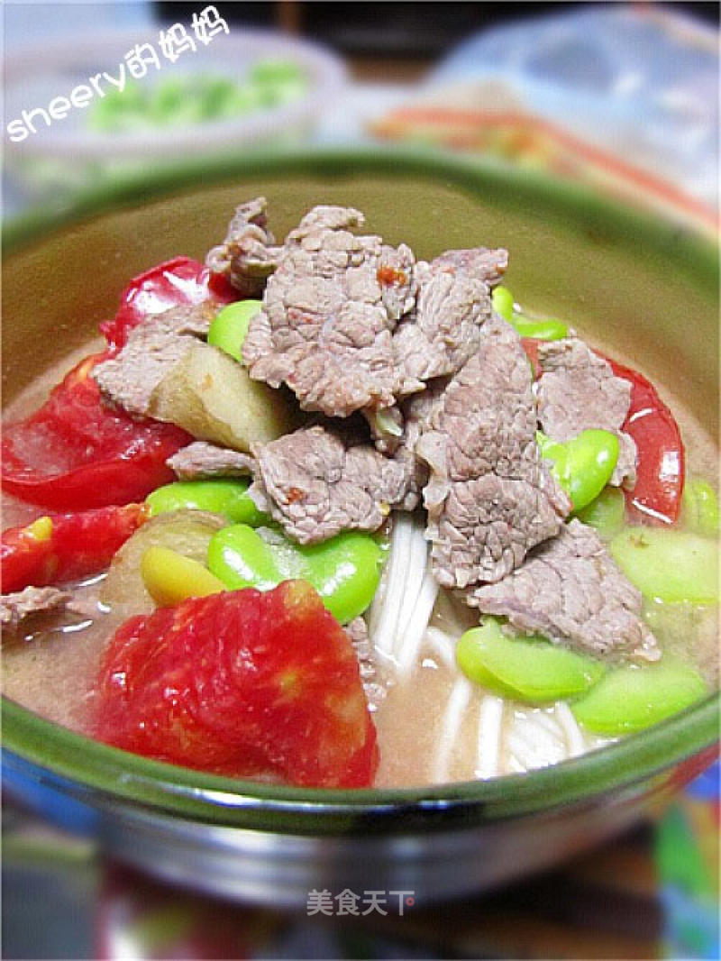 Tomato Beef Noodle Soup recipe