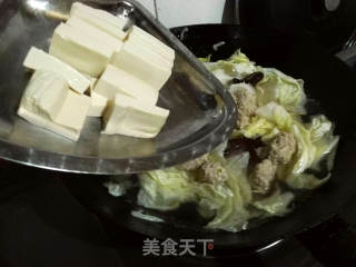 Cabbage Tofu Meatball Soup recipe